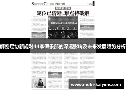 解密足协新规对44家俱乐部的深远影响及未来发展趋势分析